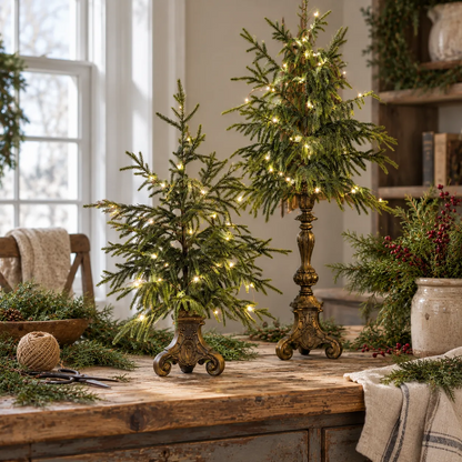 🎄Hot Sale 50%Off🔥Vintage Lighted Norfolk Pine Trees
