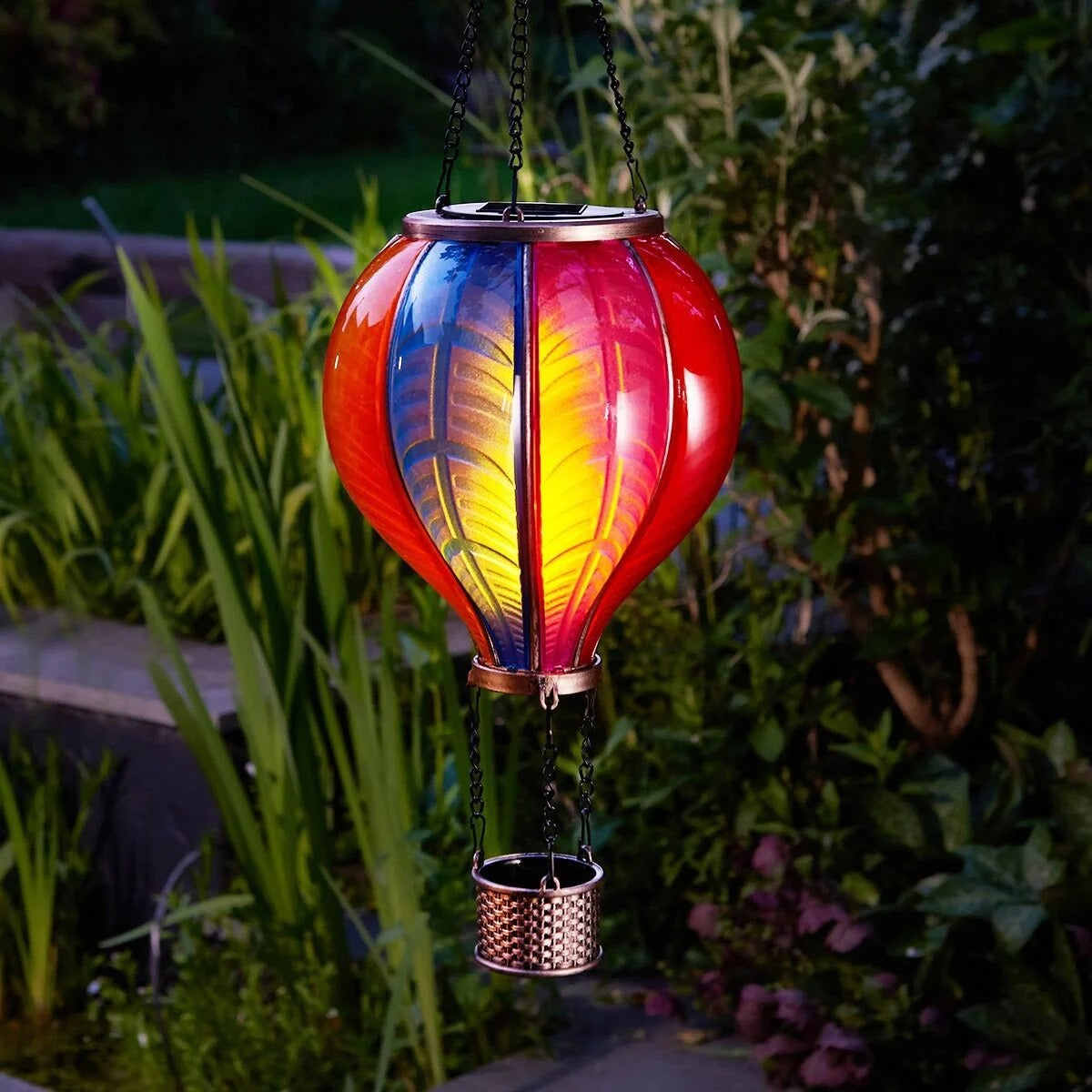 🎁 Free Shipping 🔥Solar Cool Flame XL Hanging Rainbow Balloon Lantern