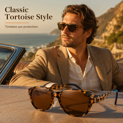 Polarized Fit Over Glasses Sunglasses for Women Men Trendy Square Wrap Around Shades UV400 Protection Lightweight & Durable