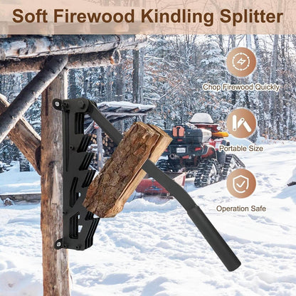🔥49% OFF German Quality Wall Mounted Kindling Splitter, Safe Manual Firewood Splitting Tool