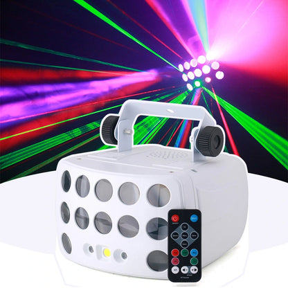 3-in-1 DJ Party Lights – RGBW Derby Beam, Sound Activated + Remote 🎶✨