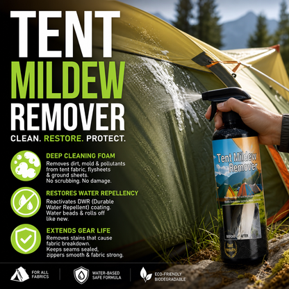 ⛺ Tent Mildew Stain Remover Spray for Outdoor Fabric 🧽