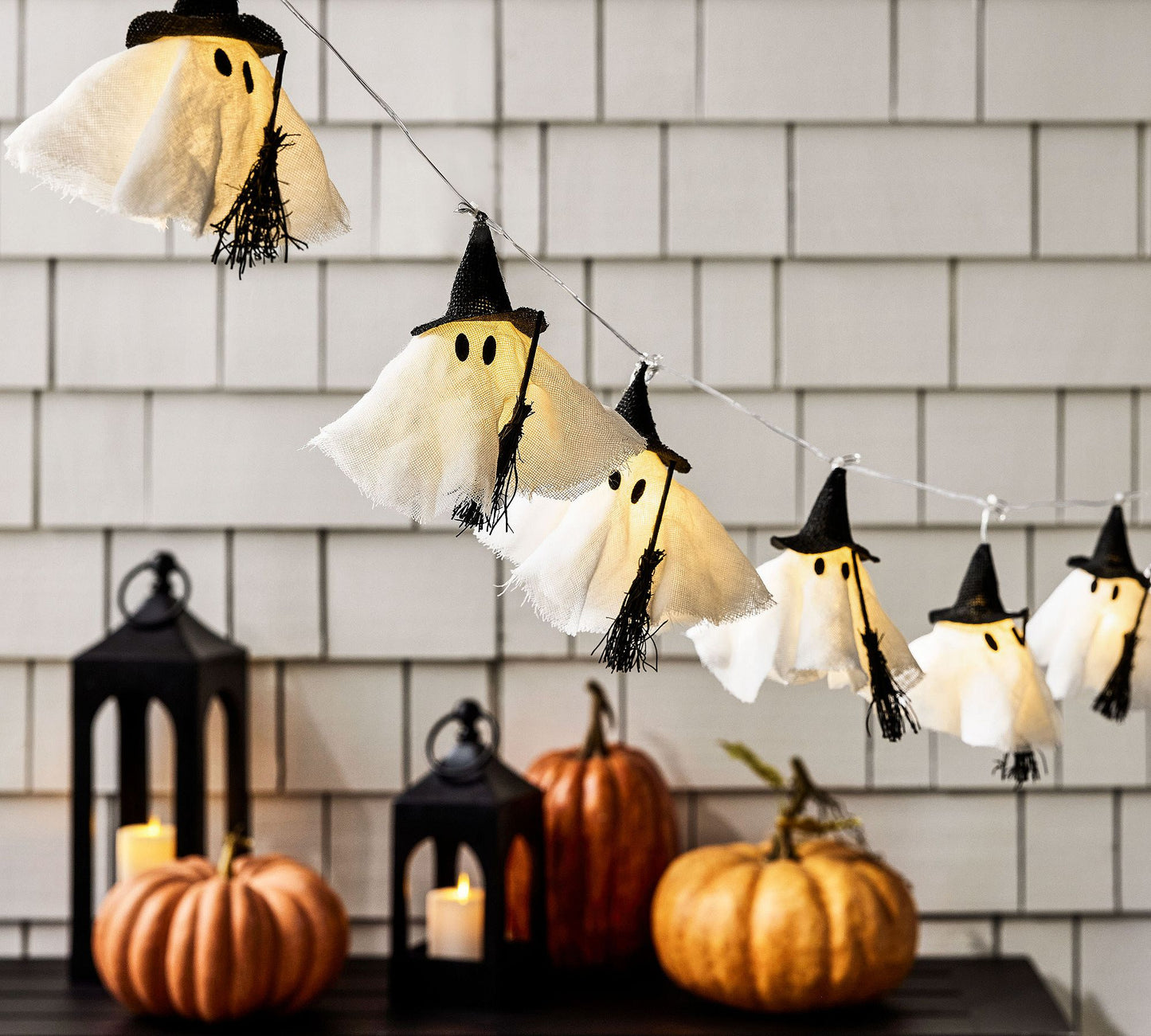 Lit Witch Ghost String Lights