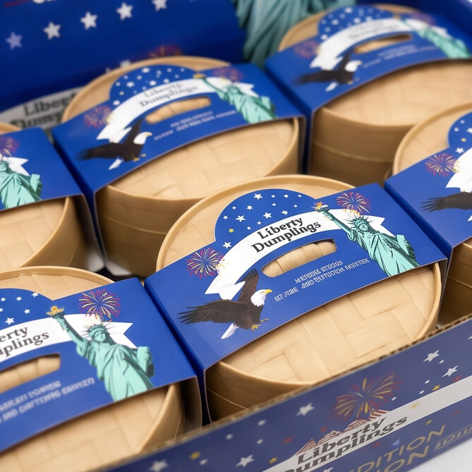 📦Limited Stock • Restock Takes Time⏰Patriotic Dumpling Squishy – USA 250 Edition