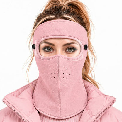 ❄️ Winter Face Cover with Clear Eye Shield – Adjustable Cold Weather Balaclava