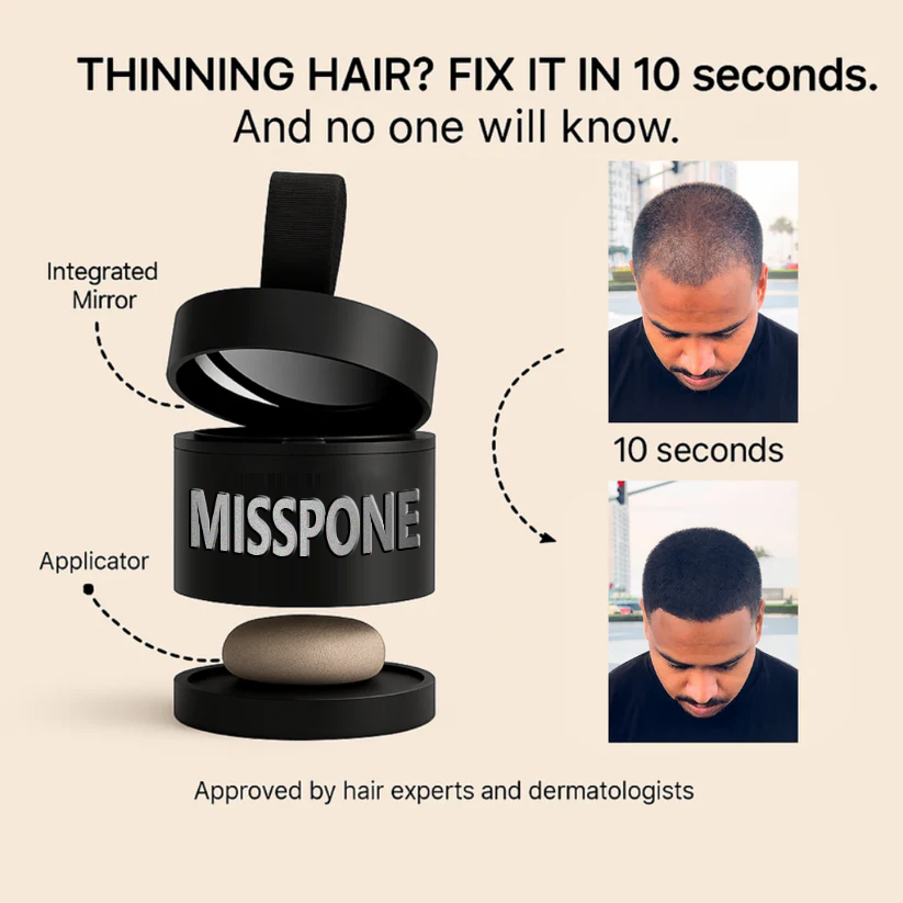 🔥Instant Hairline & Bald Spot Powder-Thicker-Looking Hair in 30 Seconds.For men & women with thinning hairline, part, or crown. Confidence All Day.