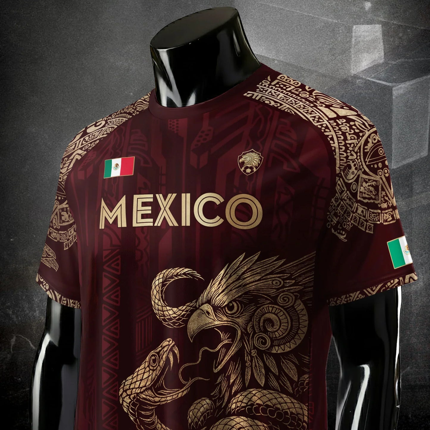 🦅 2026 Mexico Burgundy Sports T-Shirt