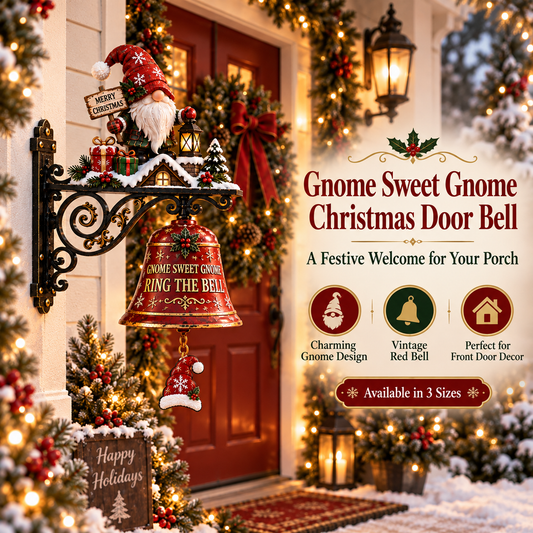🔥 LAST DAY 50% OFF 🎅Gnome Sweet Gnome Christmas Door Bell