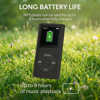 Portable MP3 Player – Compact Digital Music Player with LCD Screen & TF Card Support
