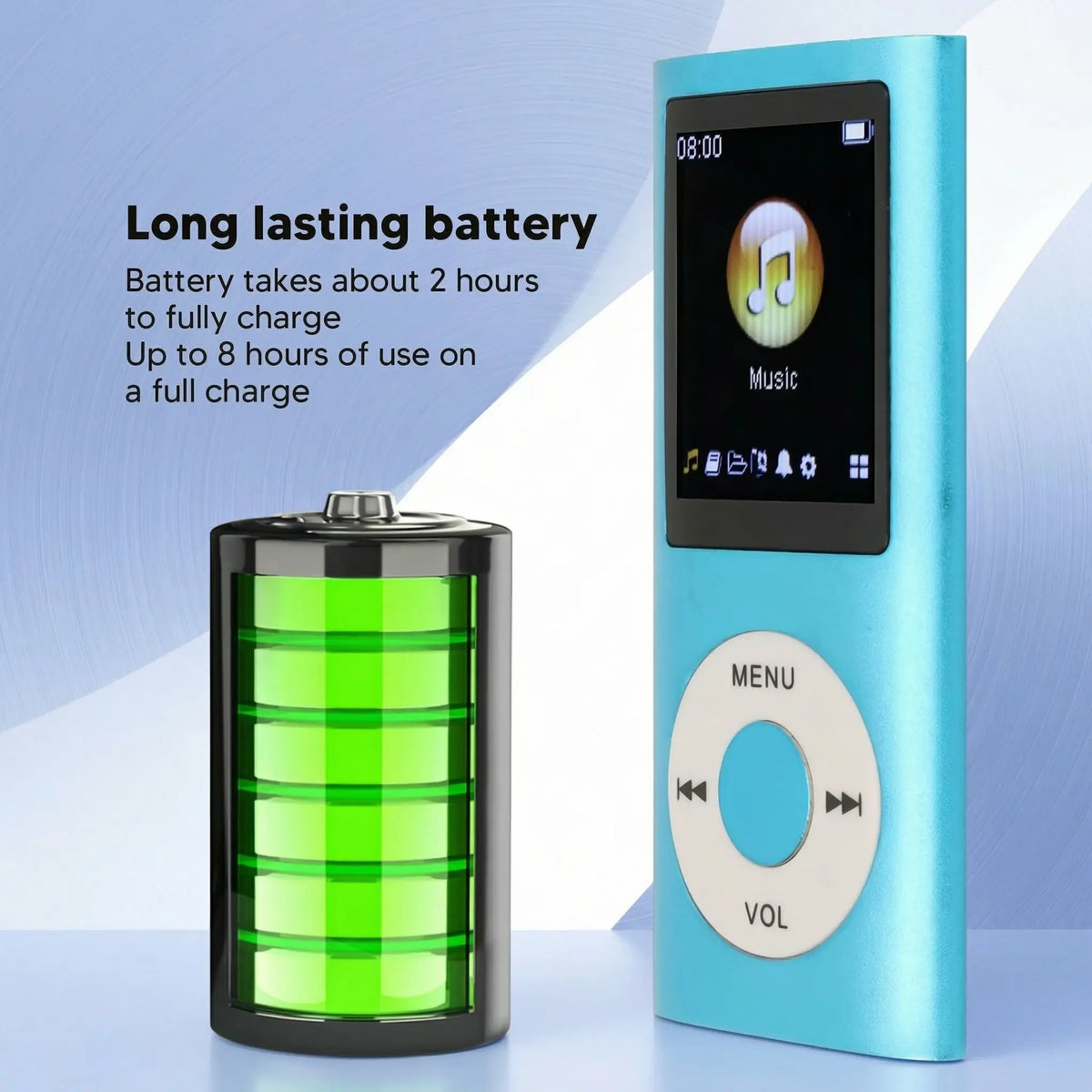 Portable MP3 Player – Compact Digital Music Player with LCD Screen & TF Card Support