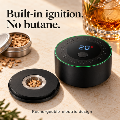 🥃 Electric Whiskey Smoker Kit – Rechargeable, Butane-Free Cocktail Smoke Infuser 🔥