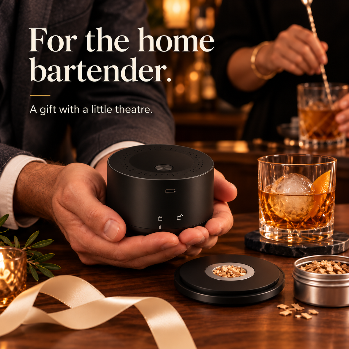 🥃 Electric Whiskey Smoker Kit – Rechargeable, Butane-Free Cocktail Smoke Infuser 🔥