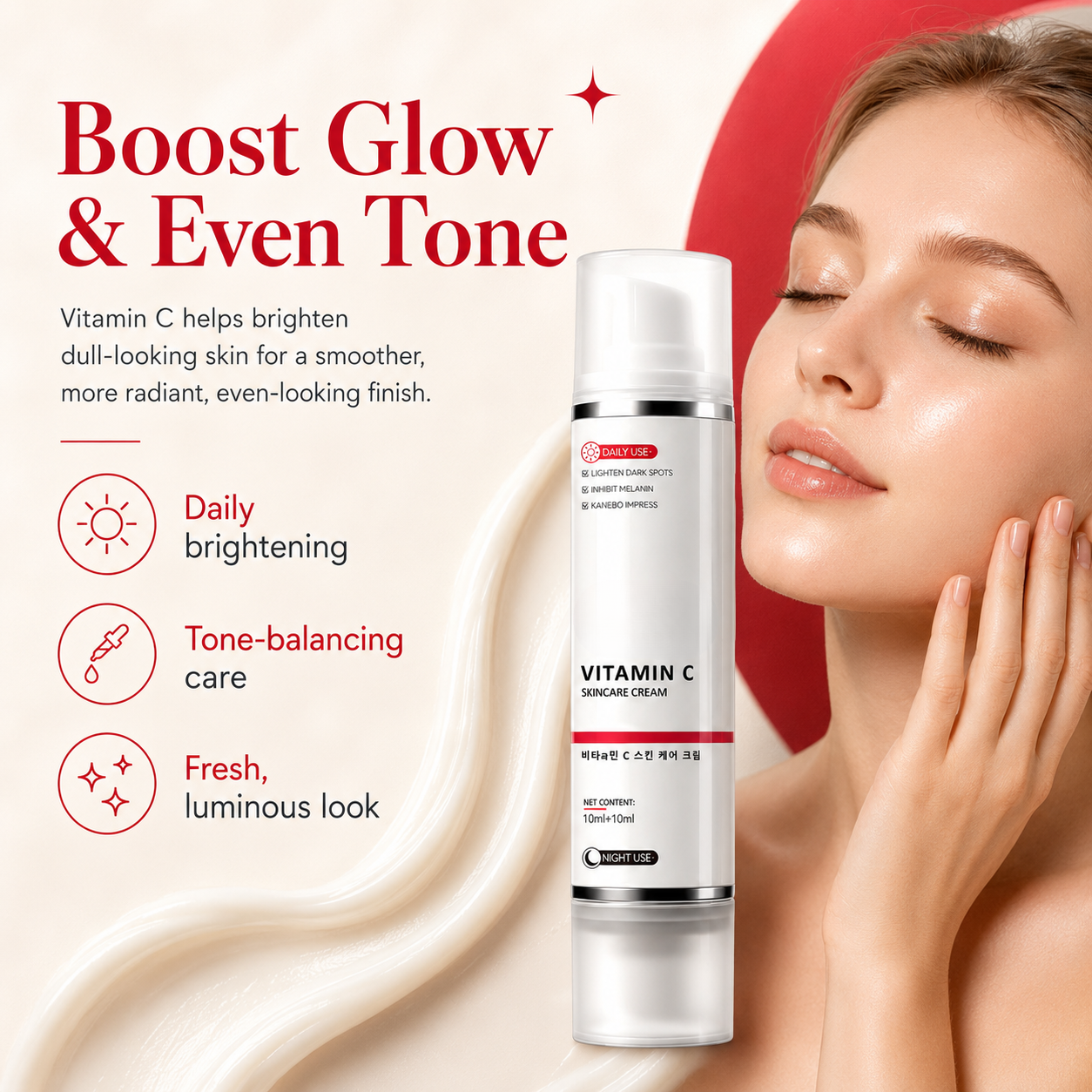 ✨ Tranexamic Acid Vitamin C Face Cream – Spot Fading & Skin Brightening Daily