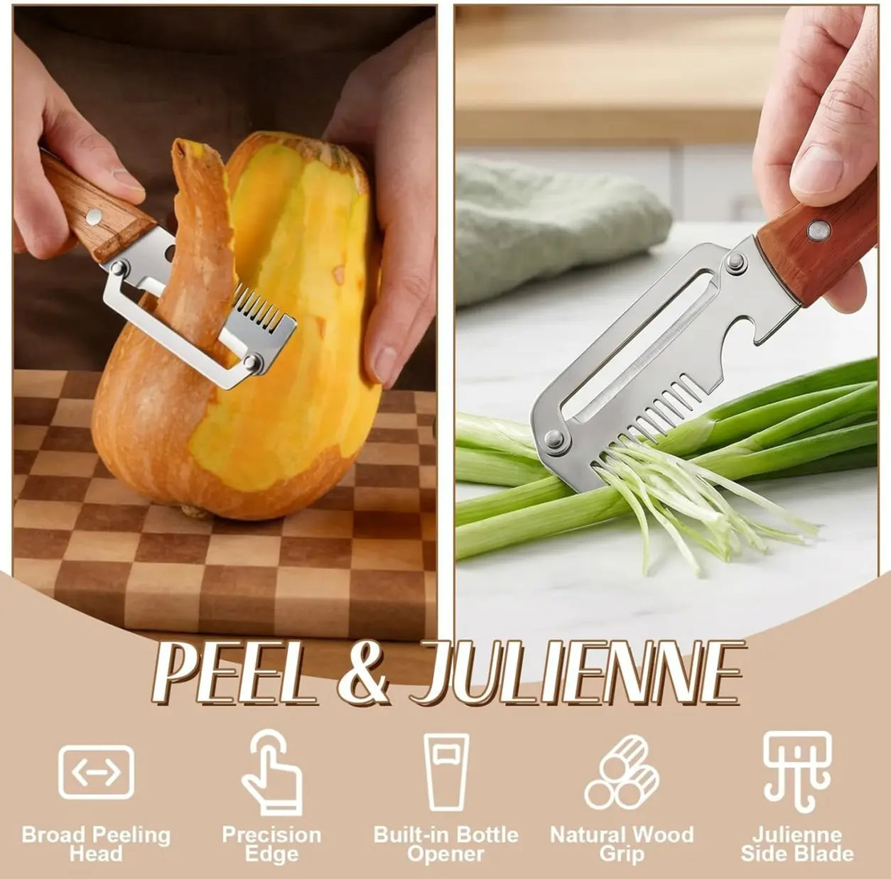 🪵Meat Shredder Claw Tool – BBQ Chicken Puller & Multi-Function Kitchen Shredder with Wooden Handle