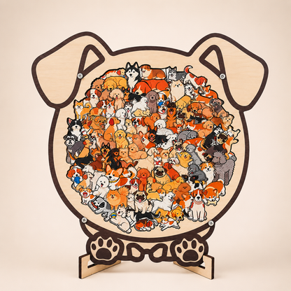 Wooden Pet Puzzle Display / Relaxing DIY Wooden Cat & Dog Puzzle / Stress Relief Home Decor