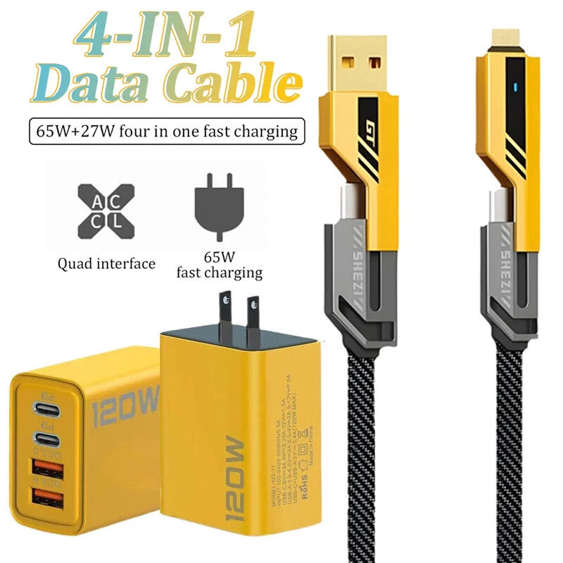 🔥Limited Stock⚡2-Pack Multiple Ports USB C/USB A Fast Charger Adapter