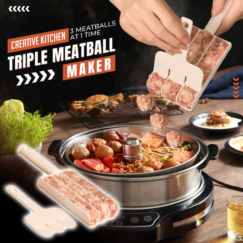 🎁 Buy 1 get 1 Free! 🔥 Creative 3-in-1 meatball mould – make three perfect meatballs at once – no need to get your hands dirty – a kitchen essential!