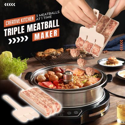 🎁 Buy 1 get 1 Free! 🔥 Creative 3-in-1 meatball mould – make three perfect meatballs at once – no need to get your hands dirty – a kitchen essential!