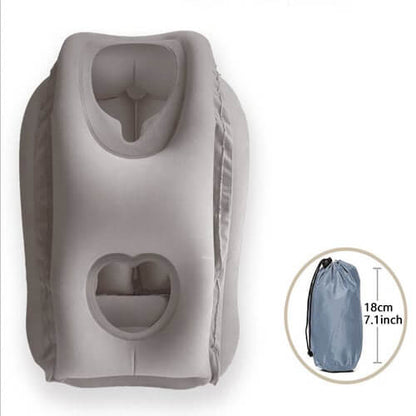 ✈️LIMITED-TIME 50% OFF!💨Inflatable Travel Pillow | 360° Support – Soft Flocking, Quick Inflate, Compact