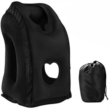✈️LIMITED-TIME 50% OFF!💨Inflatable Travel Pillow | 360° Support – Soft Flocking, Quick Inflate, Compact