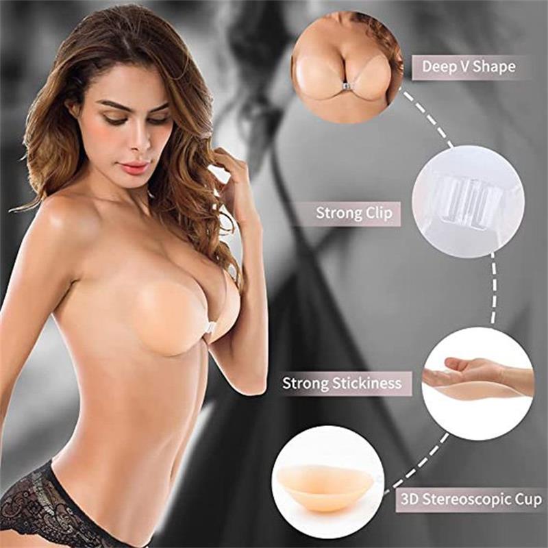💗BUY 1 GET 1 FREE - 2 PAIRS -🎁Front Closure Adhesive Invisible Push-Up Bra
