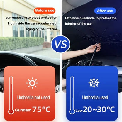 🔥Limited-time offer - 2026 Upgraded Car Windshield Sun Shade Umbrella