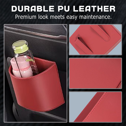🚗🧺 50% OFF! Leather Car Door Cup Holder – Wide‑mouth opening, easy reach for drinks & phone
