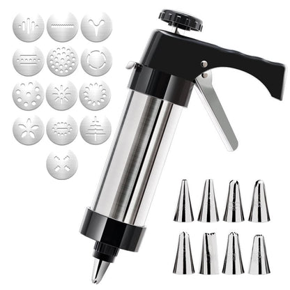 🔥HOT SALE 49% OFF🔥Stainless Steel Cookie Pres with 13 Discs & 8 Nozzles