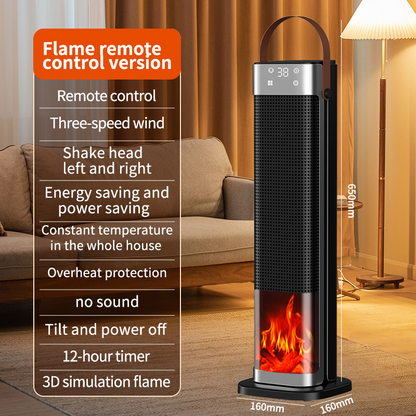 2-in-1 Heizgerät und Luftbefeuchter, 1500 W tragbarer Elektroheizer mit Befeuchtungsfunktion, Fernbedienung, Kippschutz, 3-stufige Leistungsregelung, 3D-Flammeneffekt, ideal für Schlafzimmer und Büros.