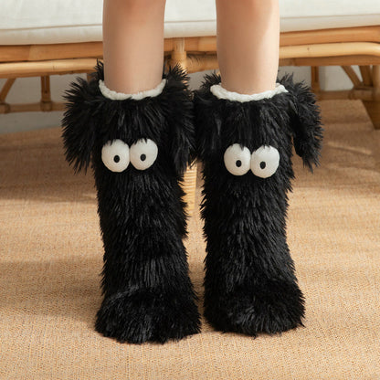 💕Women's Plush Slippers Floor Socks 👍 ✨Winter Home Indoor Thickened Fleece-Lined Anti-Slip Adult