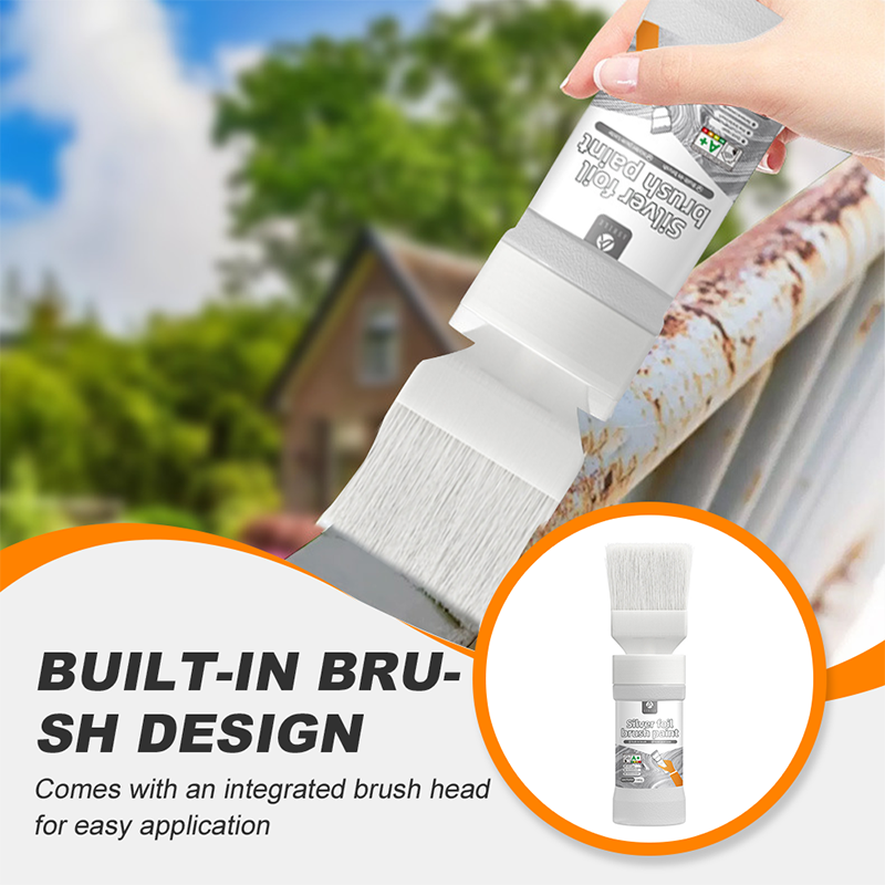 ⏳Time-Limited Special⏰Refresh paint surfaces in one simple spray!✨🏠Water-Based Metallic Silver Paint with Built-in Brush💥👍