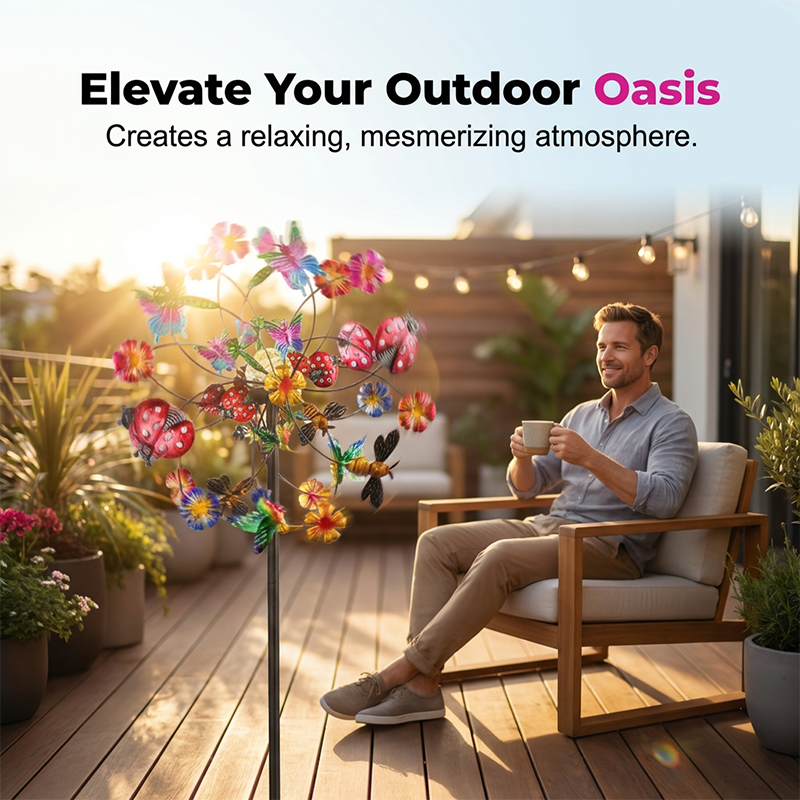 🌸FREE SHIPPING🌬️🎡 Solar-Powered Wind Spinner for Garden