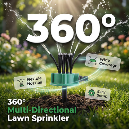 🌱 360° Multi-Directional Lawn Sprinkler💧Precision Garden Irrigation with Flexible Spray Nozzles🌱