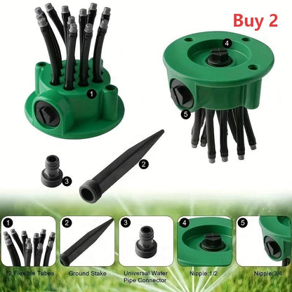 🌱 360° Multi-Directional Lawn Sprinkler💧Precision Garden Irrigation with Flexible Spray Nozzles🌱