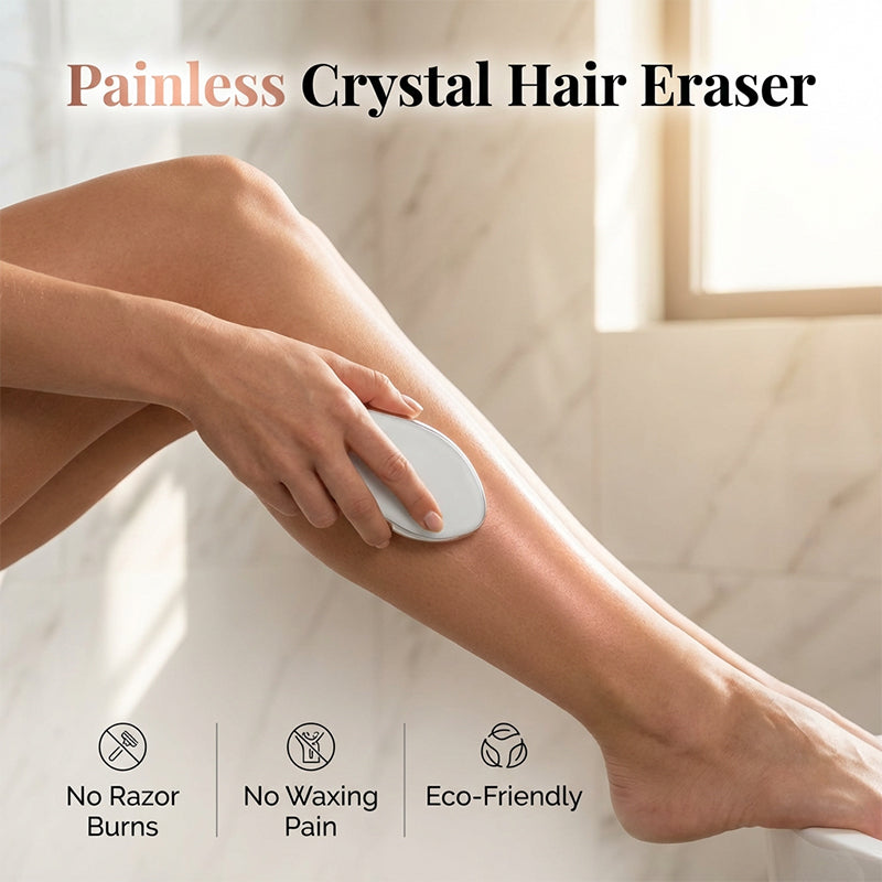 ✨ Crystal Hair Eraser – Reusable Hair Removal & Exfoliating Tool for Silky-Smooth Skin