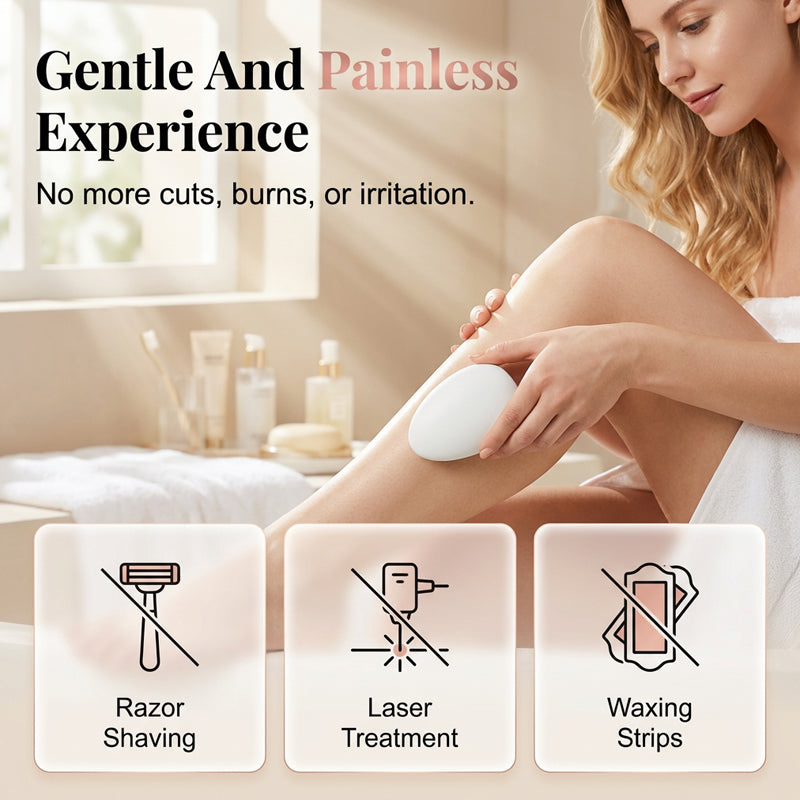 ✨ Crystal Hair Eraser – Reusable Hair Removal & Exfoliating Tool for Silky-Smooth Skin