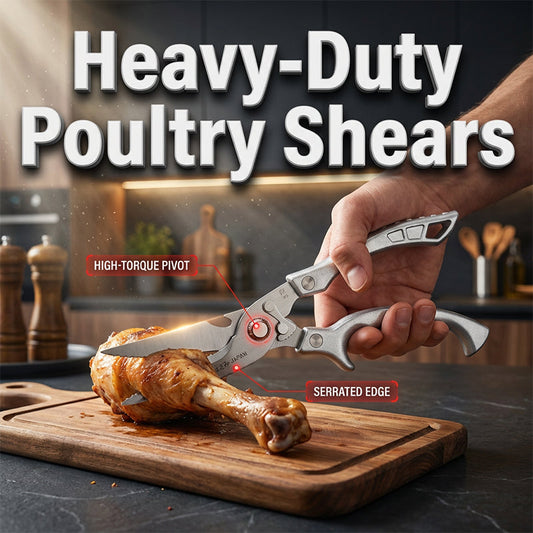 🔥 Heavy-Duty Multi-Functional Kitchen Scissors – Cut, Crack, Open & Prep with One Tool