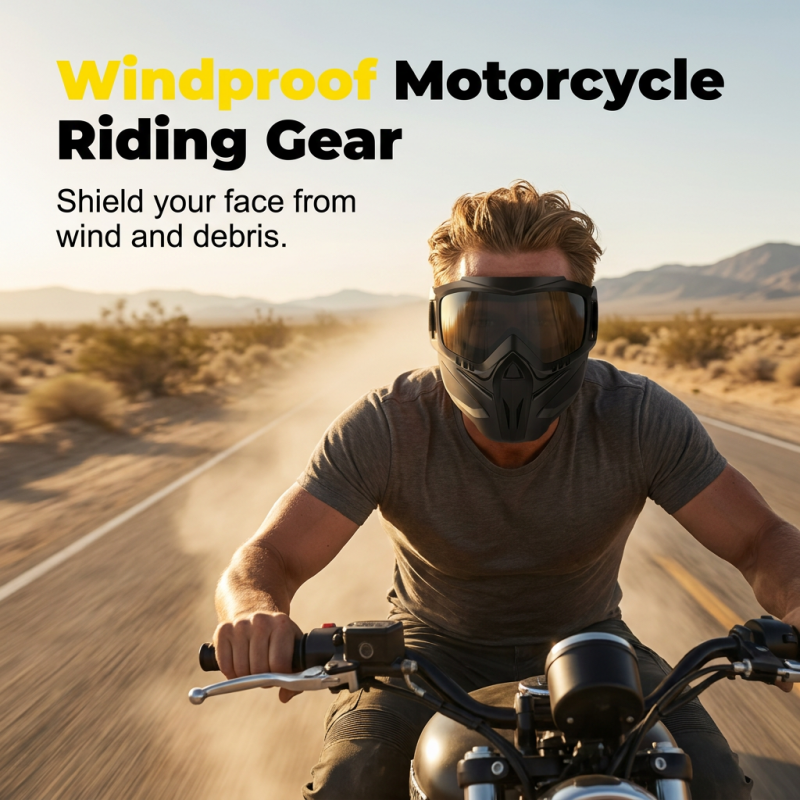 😎 Detachable Full Face Goggle Mask– Ultimate Protection & Tactical Style