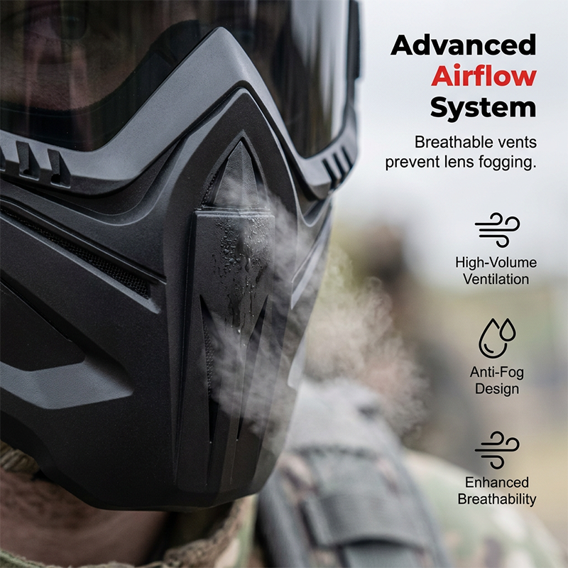 😎 Detachable Full Face Goggle Mask– Ultimate Protection & Tactical Style