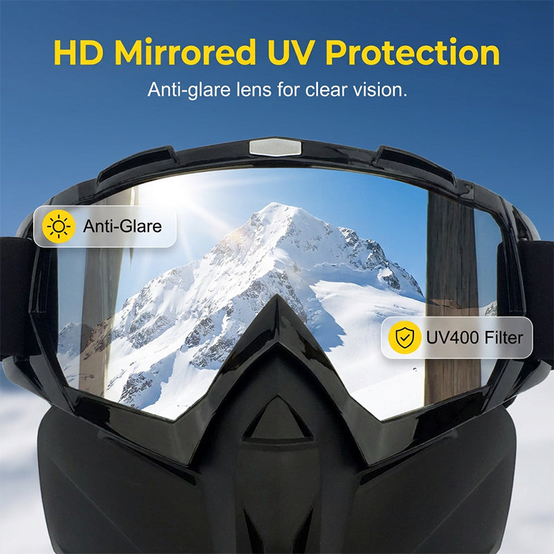 😎 Detachable Full Face Goggle Mask– Ultimate Protection & Tactical Style