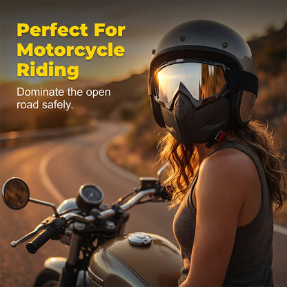 😎 Detachable Full Face Goggle Mask– Ultimate Protection & Tactical Style