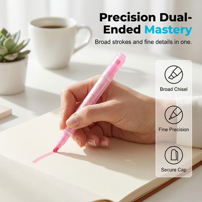 12-Piece No-Bleed Dual Tip Highlighters