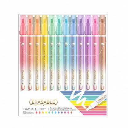 12-Piece No-Bleed Dual Tip Highlighters