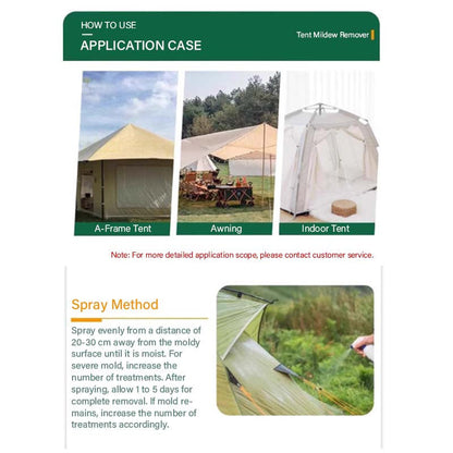 ⛺ Tent Mildew Stain Remover Spray for Outdoor Fabric 🧽