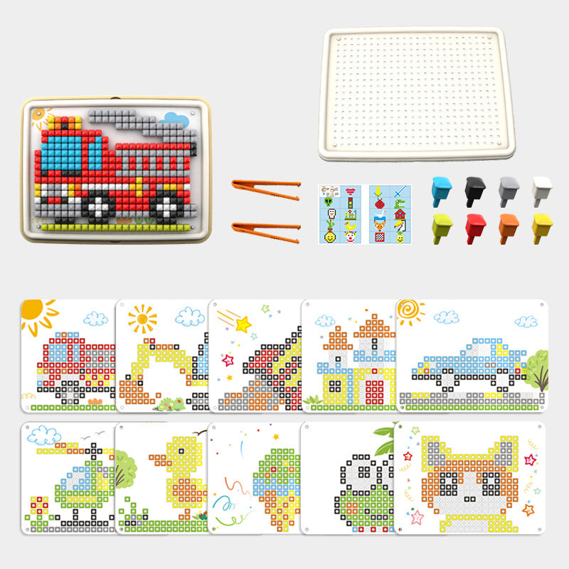 📢📢50% OFF !! ⏰Creative Mushroom Finger Puzzle Pegboard Toy