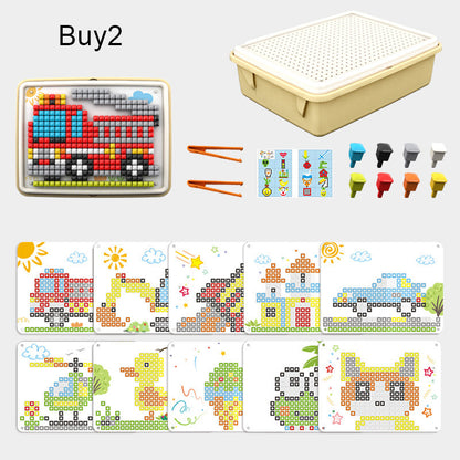 📢📢50% OFF !! ⏰Creative Mushroom Finger Puzzle Pegboard Toy