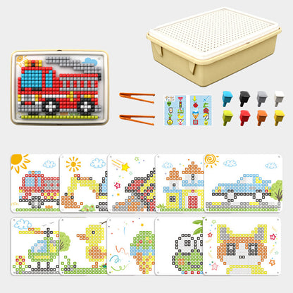 📢📢50% OFF !! ⏰Creative Mushroom Finger Puzzle Pegboard Toy