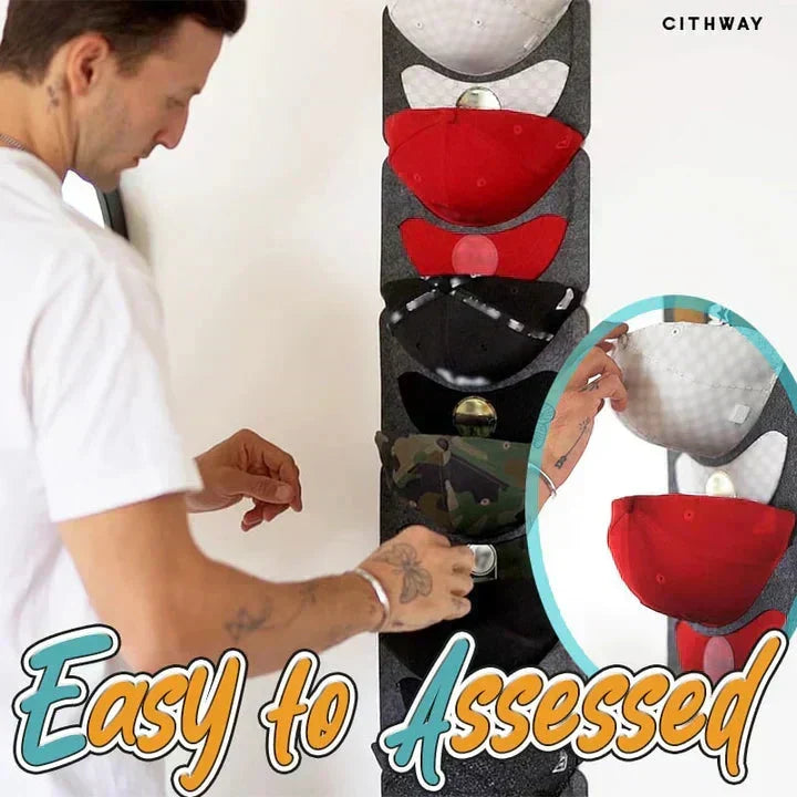 🥳2026 HOT SALE🥳💞50K+ SOLD!🎩🧢 50% OFF! Hanging Hat Rack with 14 Pockets – Keeps hats in shape, no creases. Space‑saving, easy to hang. Perfect for caps & sun hats! 🏠✨