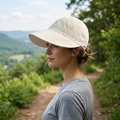 UPF 50+ Wide Brim Sun Visor Hat – Open Top UV Protection for Beach & Golf