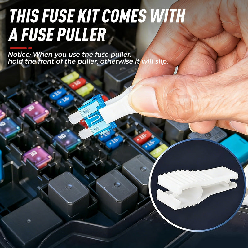 🛠️Car Fuse Assortment Kit – Micro Mini Standard Blade Fuses with Organizer Case